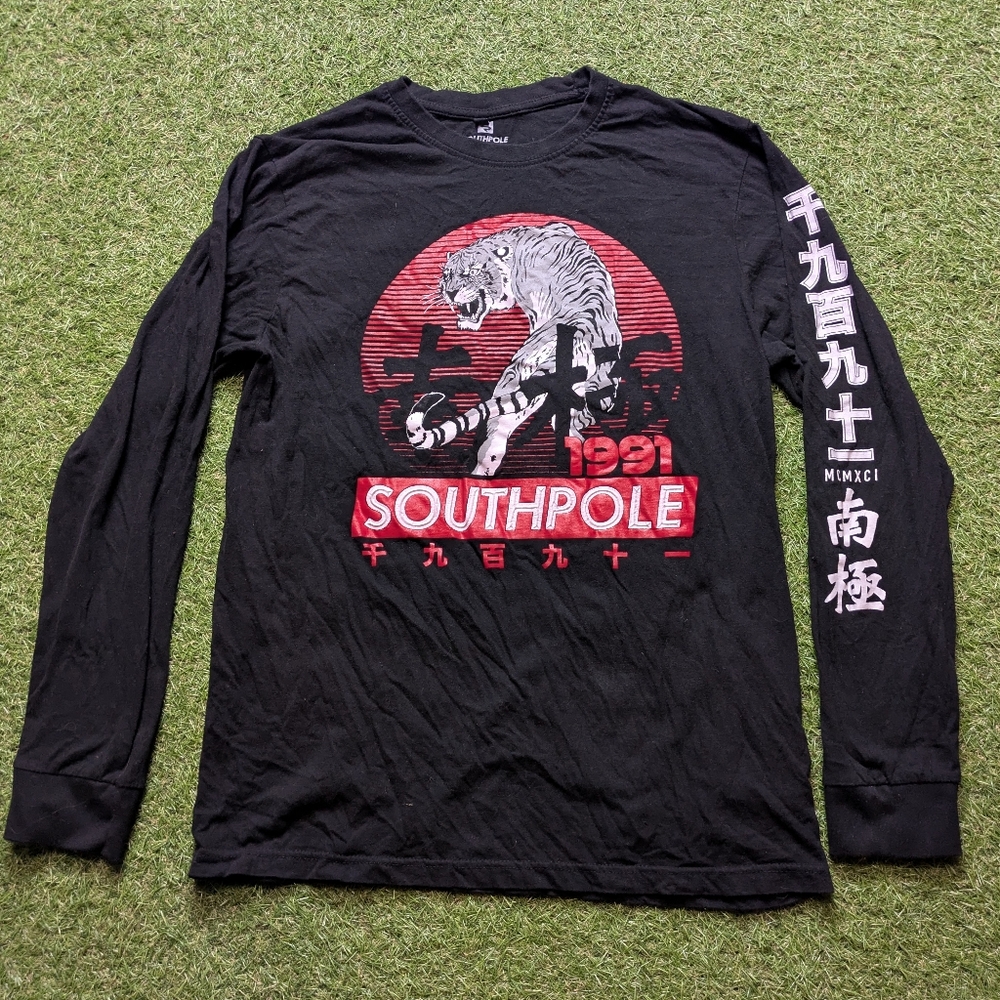 South Pole Black Cotton Tee